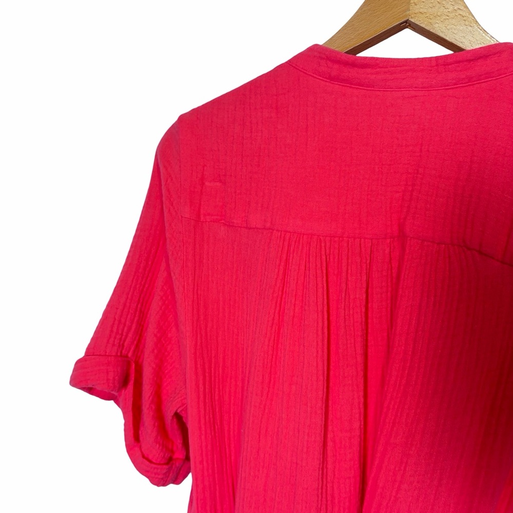 Johnnie-O Julie Button-Front Maxi Shirt Dress with Waist Tie, Size L - Picture 8 of 15